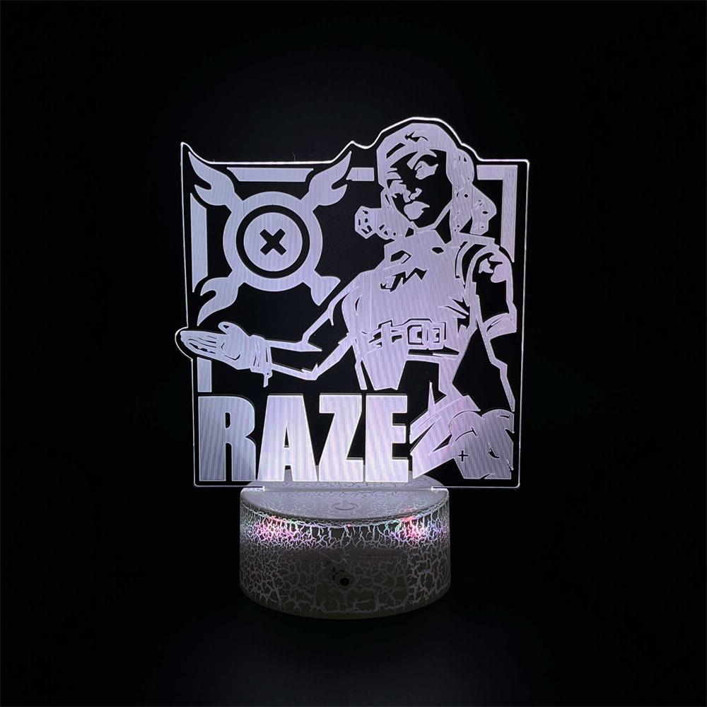 Customized Val Characters 3D Night Lamp Raze - Tophatter Daily Deals