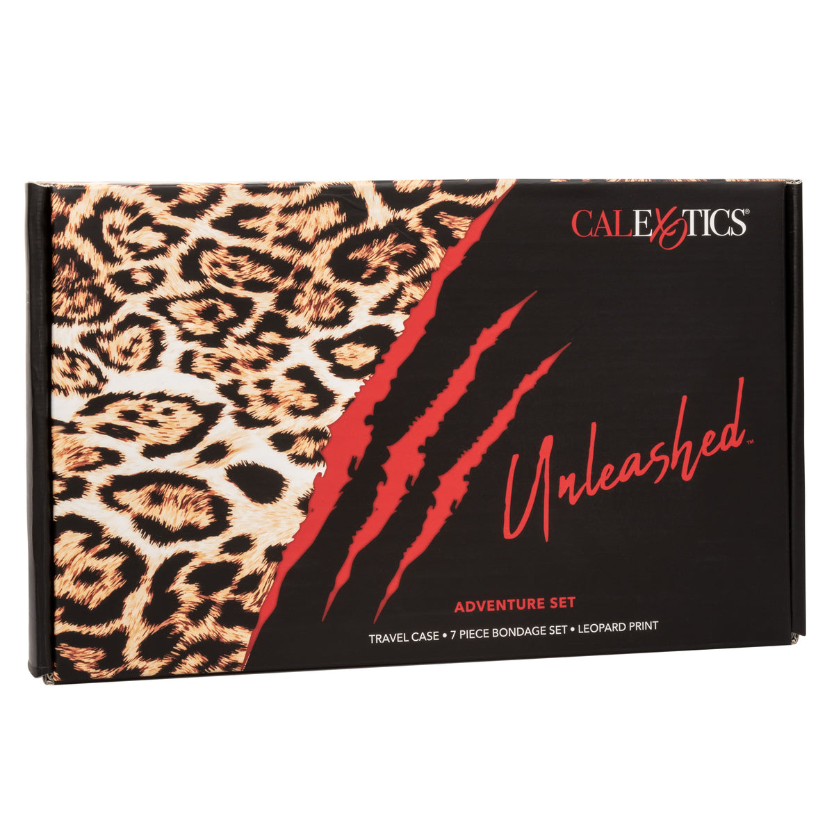 Unleashed Adventure Set 7-Piece Animal Print Faux Leather BDSM Kit with Travel Case > Bondage Gear > Bondage Kits - Tophatter Daily Deals