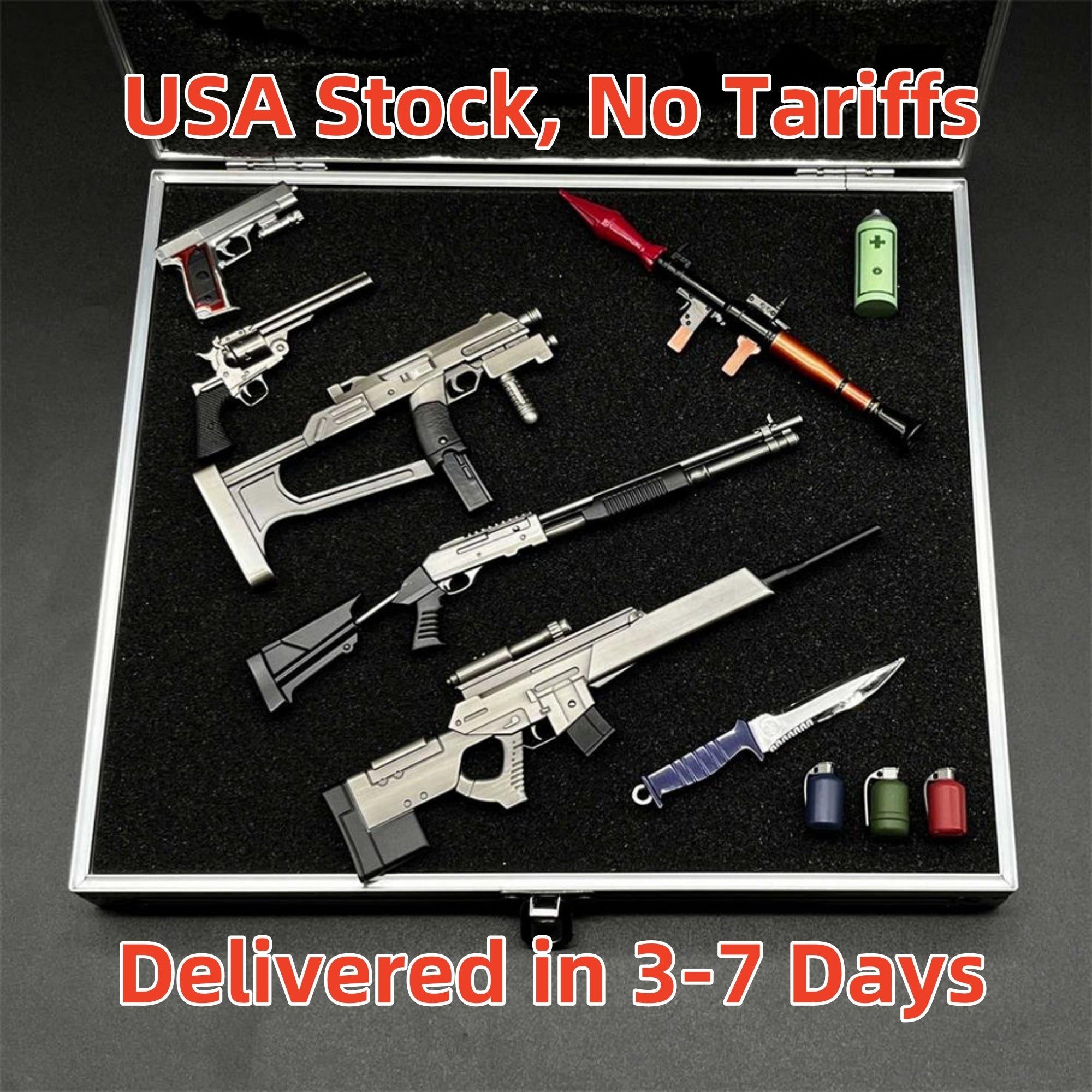 Re4 Weapon Case Leon S Kennedy Metal Mini Weapon Suitcase 11 in 1 Leon Weapon (USA Stock, No Tariffs) - Tophatter Daily Deals