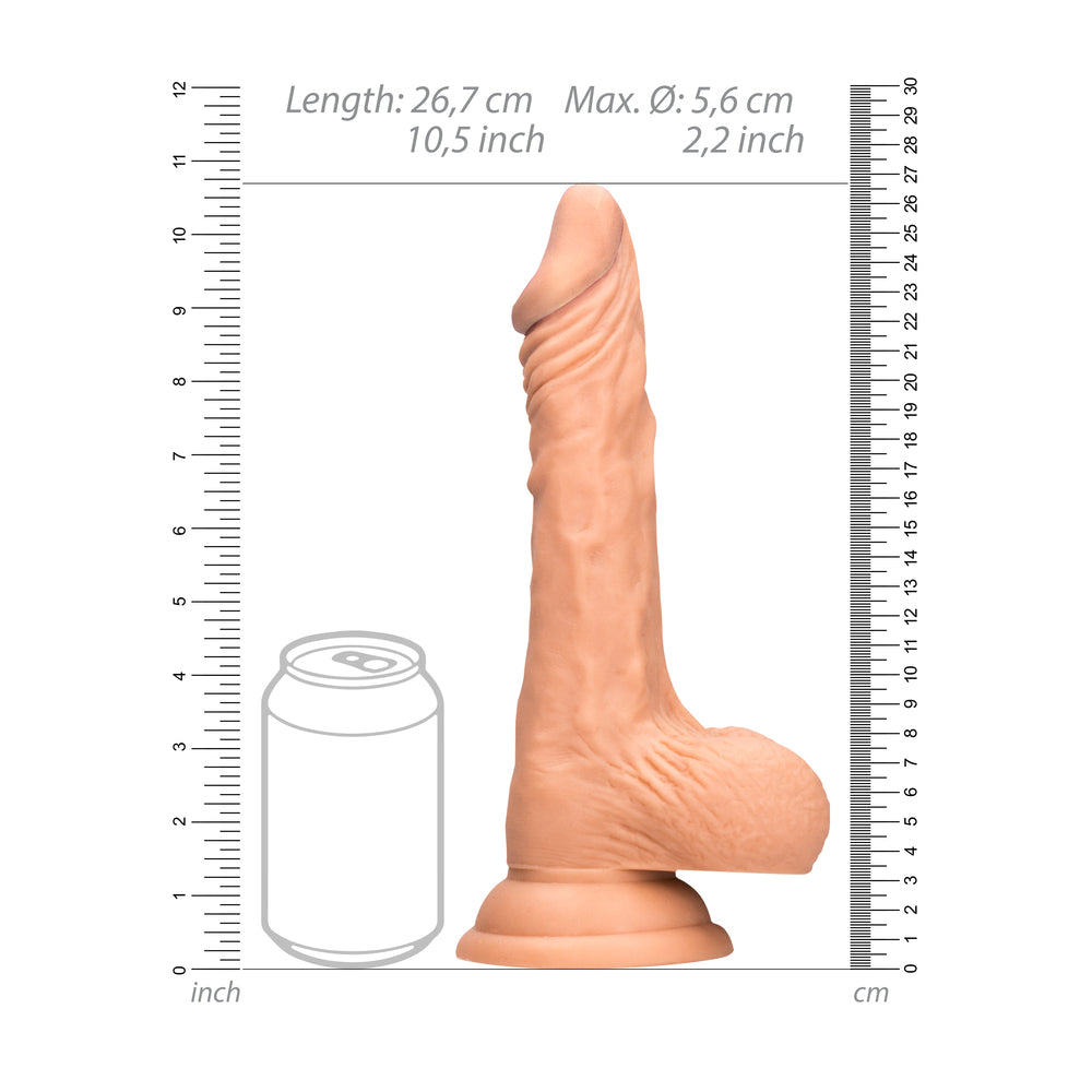 RealRock 10 Inch Realistic Dong With Testicles Flesh > Dildos > Large Dildos - Tophatter Daily Deals