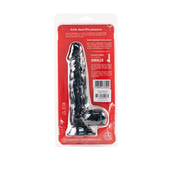 Camtoyz Realistic Black Silicone 8 Inch Dildo with Suction Cup and Balls – Flexible Silicone Dildo > Dildos > Realistic Dildos - Tophatter Daily Deals