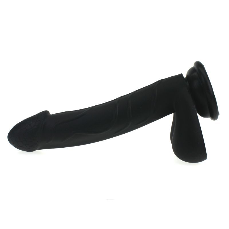 Realistic 19cm Cock W Balls Black - Lifelike Silicone Dildo > Dildos > Realistic Dildos - Tophatter Daily Deals