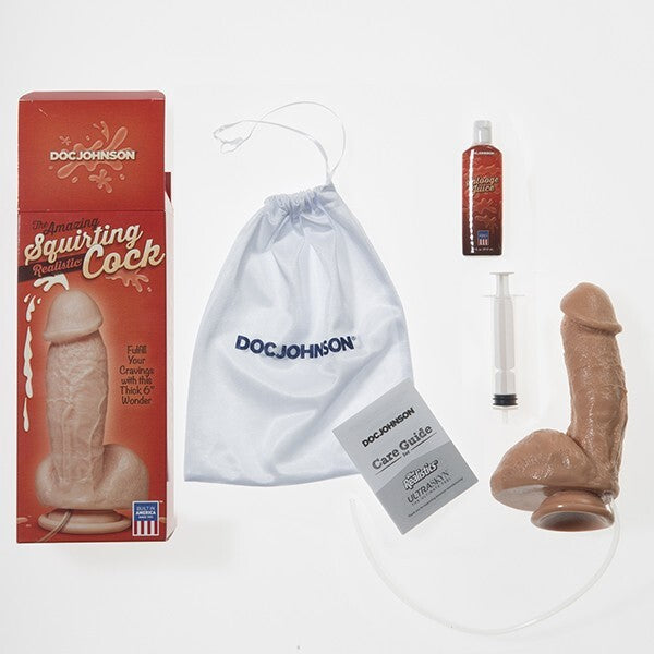 Realistic Squirting Dildo With Lifelike Texture – Realistic Waterproof Dildo > Dildos > Squirting Dildos - Tophatter Daily Deals
