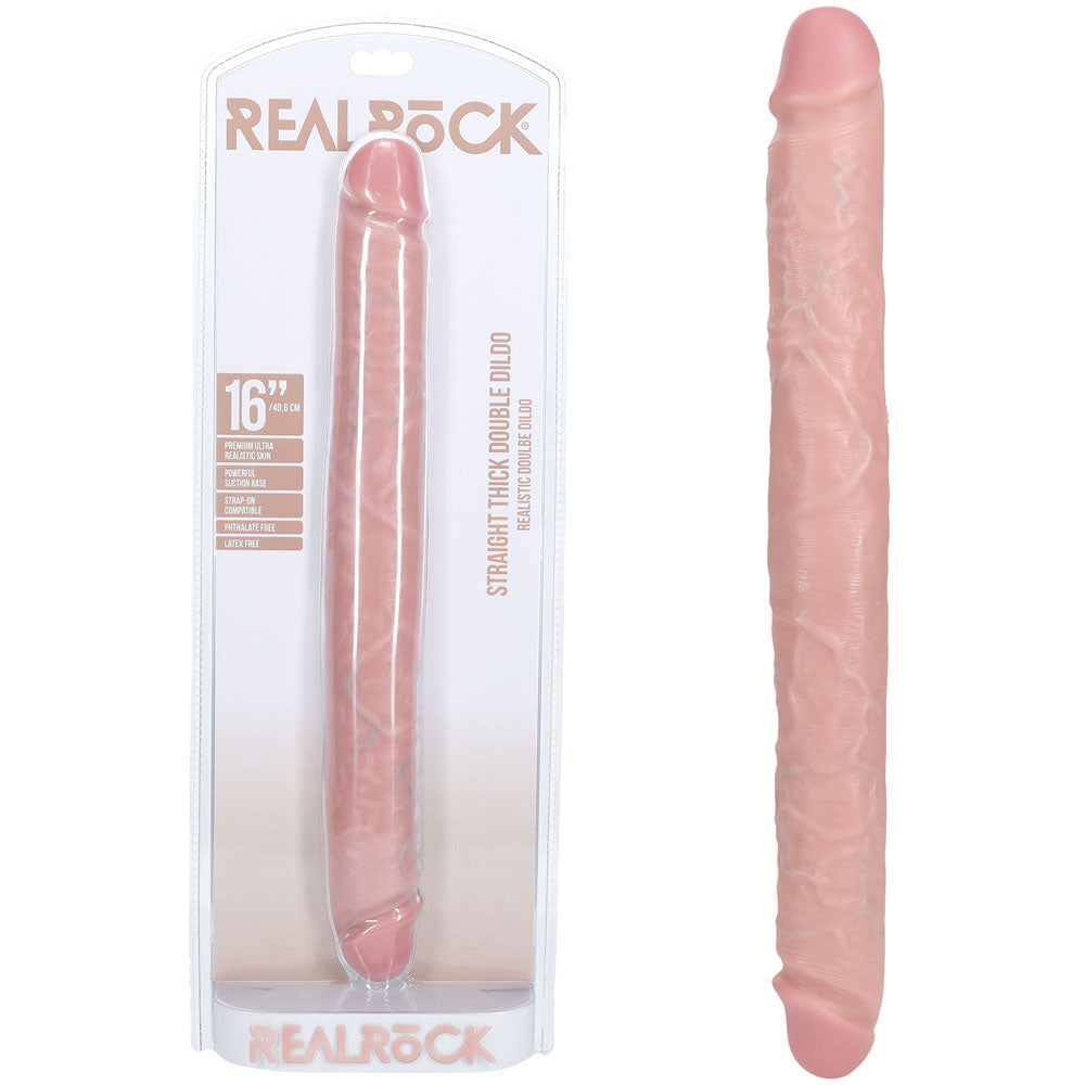 Realrock 40cm Thick Double Dildo Flesh > Dildos > Double Dildos - Tophatter Daily Deals
