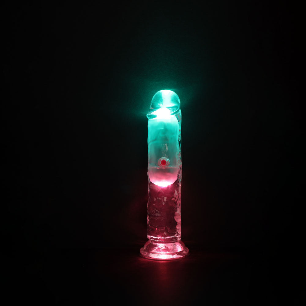 Realrock 6 Inch Clear Wireless LED Vibrating Dong > Vibrators > Realistic Vibrators - Tophatter Daily Deals
