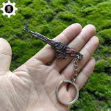 Metal Reaver EP 5 Odin Gun Tiny KeyChain Pendant Grey & Red - Tophatter Daily Deals