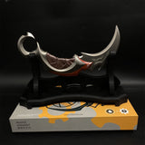Reaver Karambit Metal Blunt Blade Trainer Cosplay Prop Game Replica Red & Stand - Tophatter Daily Deals