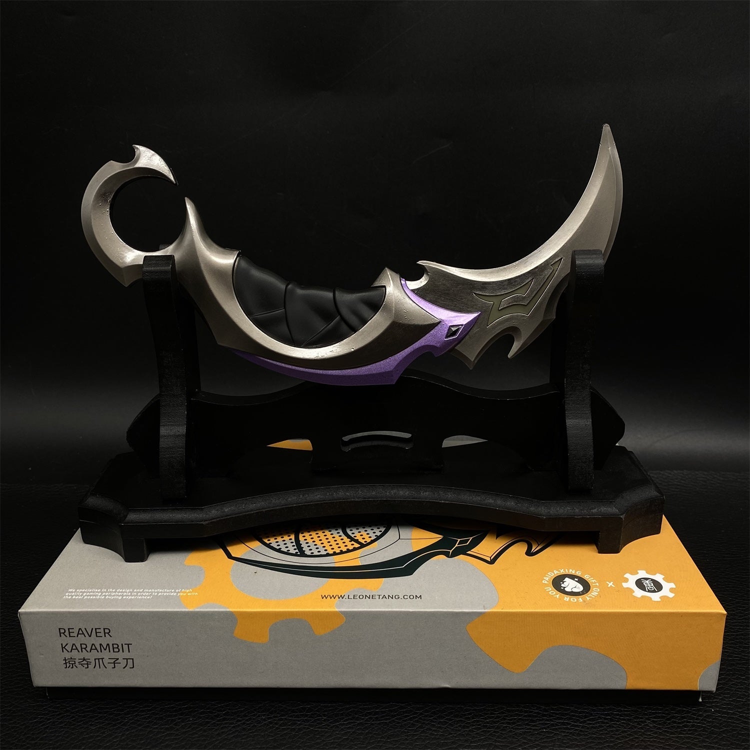 Reaver Karambit Metal Blunt Blade Trainer Cosplay Prop Game Replica Purple & Stand - Tophatter Daily Deals
