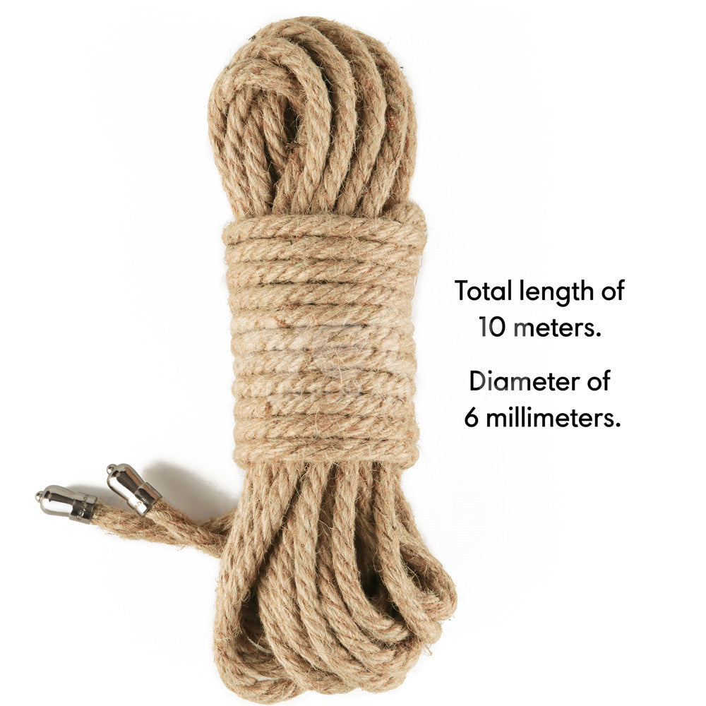 Rebellion Reign Rustic Hemp Bondage Rope 10 Meter – Traditional Bondage Rope > Bondage Gear > Rope - Tophatter Daily Deals