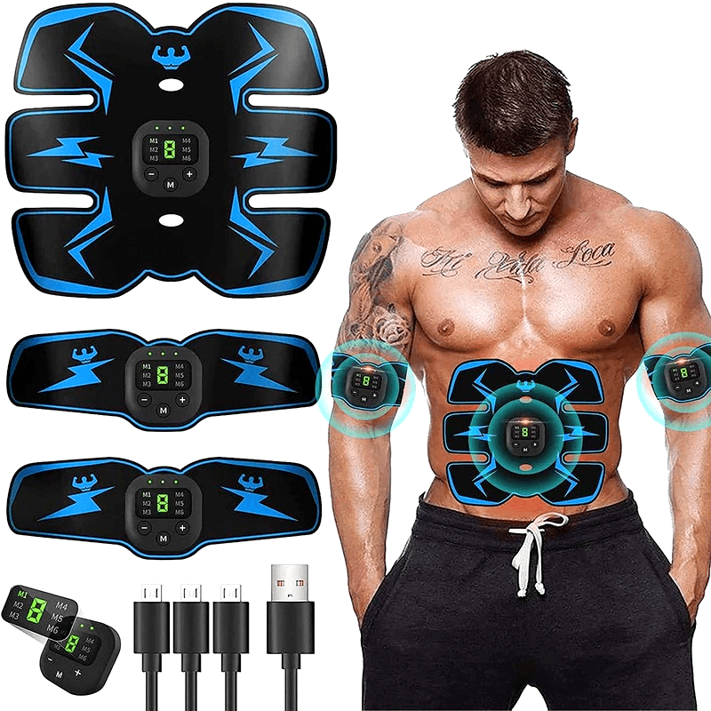 Best Abs Stimulator - Rechargeable EMS Abdominal Muscle Stimulator ABS Trainer Toner Fitness Belt Personal Care - Tophatter Daily Deals