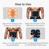 Best Abs Stimulator - Rechargeable EMS Abdominal Muscle Stimulator ABS Trainer Toner Fitness Belt Personal Care - Tophatter Daily Deals