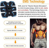 Best Abs Stimulator - Rechargeable EMS Abdominal Muscle Stimulator ABS Trainer Toner Fitness Belt Personal Care - Tophatter Daily Deals