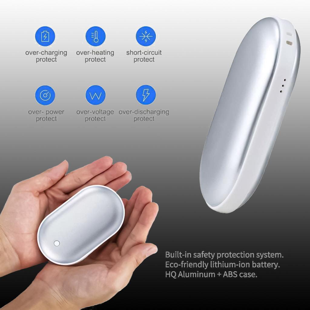 Electronic Hand Warmers UK - 2X Rechargeable Hand Warmers USB Power Bank Electric Pocket Heater Warmer Apparel & Accessories - Tophatter Daily Deals