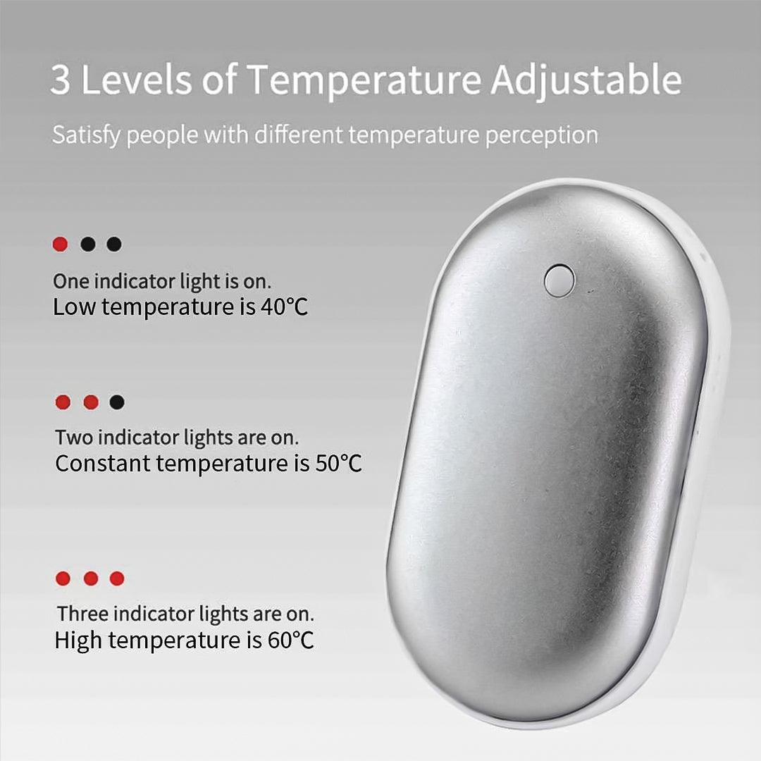 Electronic Hand Warmers UK - 2X Rechargeable Hand Warmers USB Power Bank Electric Pocket Heater Warmer Silver Apparel & Accessories - Tophatter Daily Deals