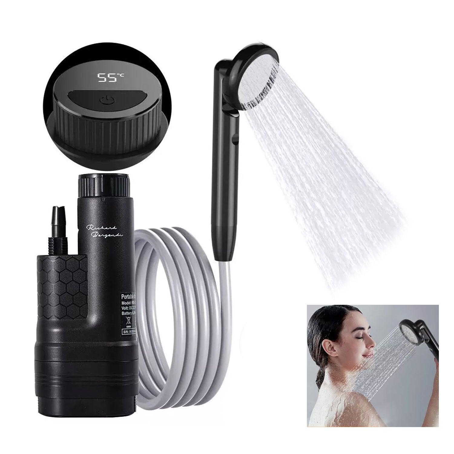 Rechargeable Camping Shower - 4000mAh Portable Electric Shower Pet Shower Home - Tophatter Daily Deals
