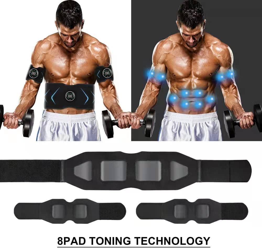 AB Electrical Stimulation - Rechargeable EMS Abdominal Muscle Toning Belt Fitness - Tophatter Daily Deals