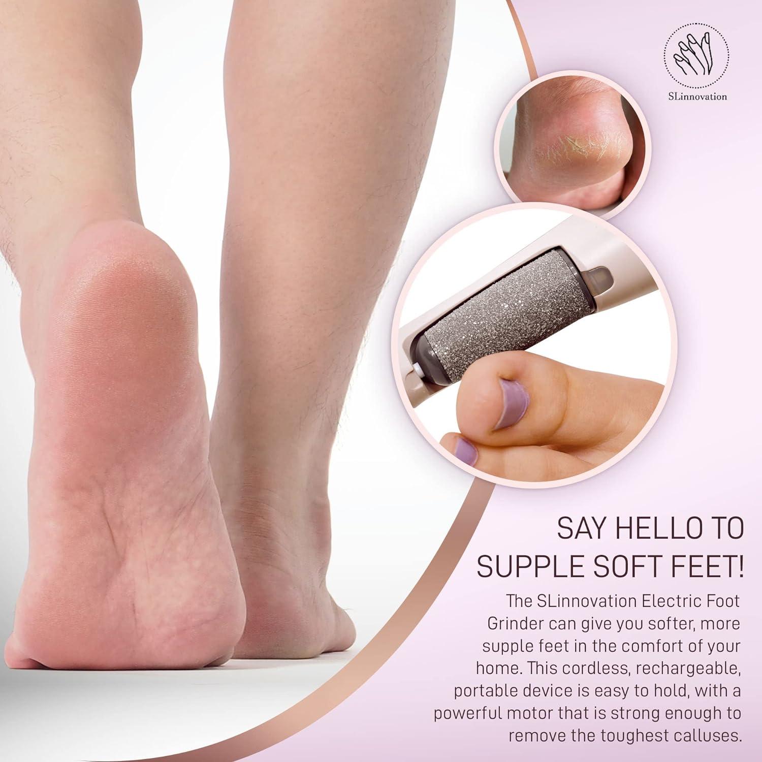 Electric Filer for Feet - Rechargeable Electric Foot Grinder File Pedicure Machine Tool Dead Skin Remover Health & Beauty - Tophatter Daily Deals
