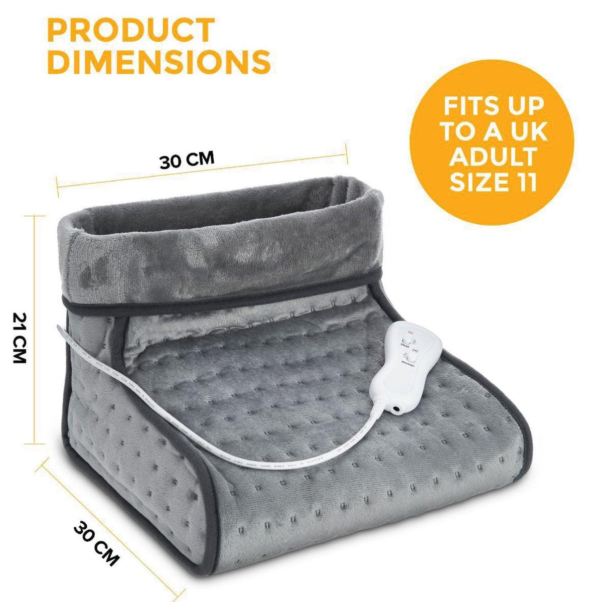 Electric Foot Warmer - 2 In 1 Electric Heated Foot Warmer Massager Comfort Fleece Suede Comfy Relaxing Clothing - Tophatter Daily Deals
