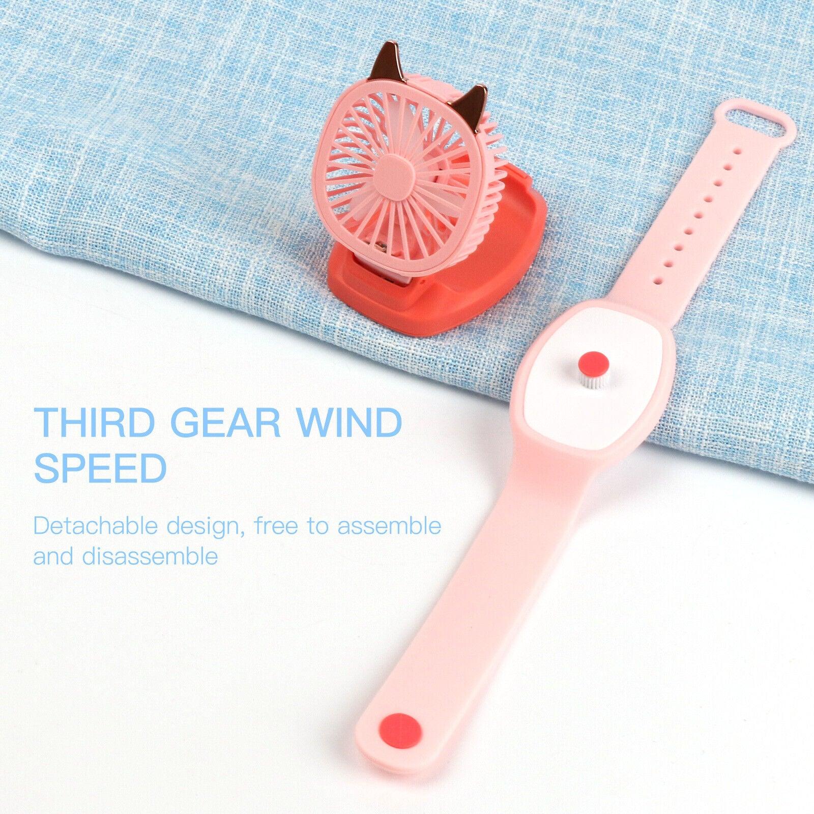 Kids Watch Fan - Portable Kids Wrist Watch Fan Air Cooling USB Rechargeable Mini Fans Children Apparel & Accessories - Tophatter Daily Deals