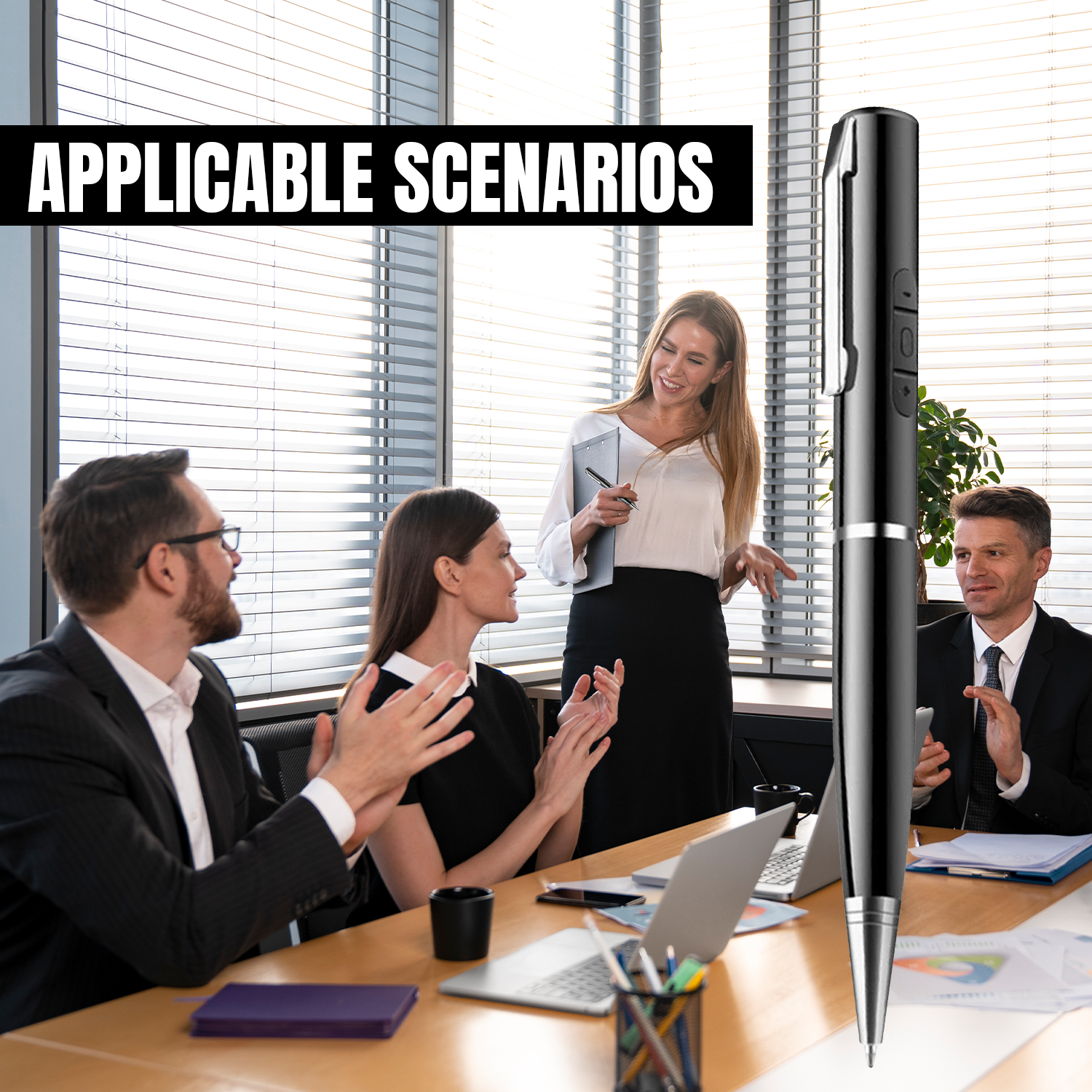 Audio Recording Pen – Digital Voice Recorder with Built-in Microphone and USB Storage Accessories - Tophatter Daily Deals