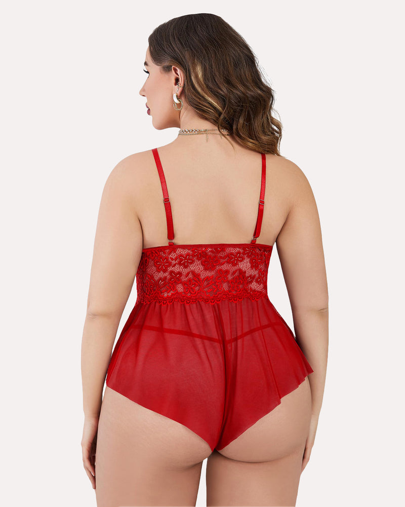Plus Size Lingerie Lace Bodysuit Lingerie Sets-Plus size - Tophatter Daily Deals