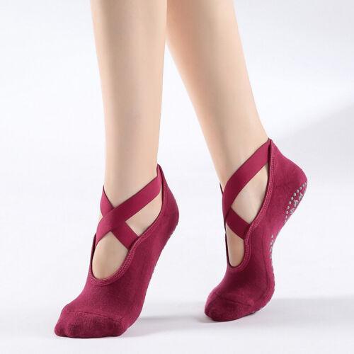 Toeless Yoga Socks - Tucketts Women's Allegro Red Yoga Socks - Tophatter Daily Deals