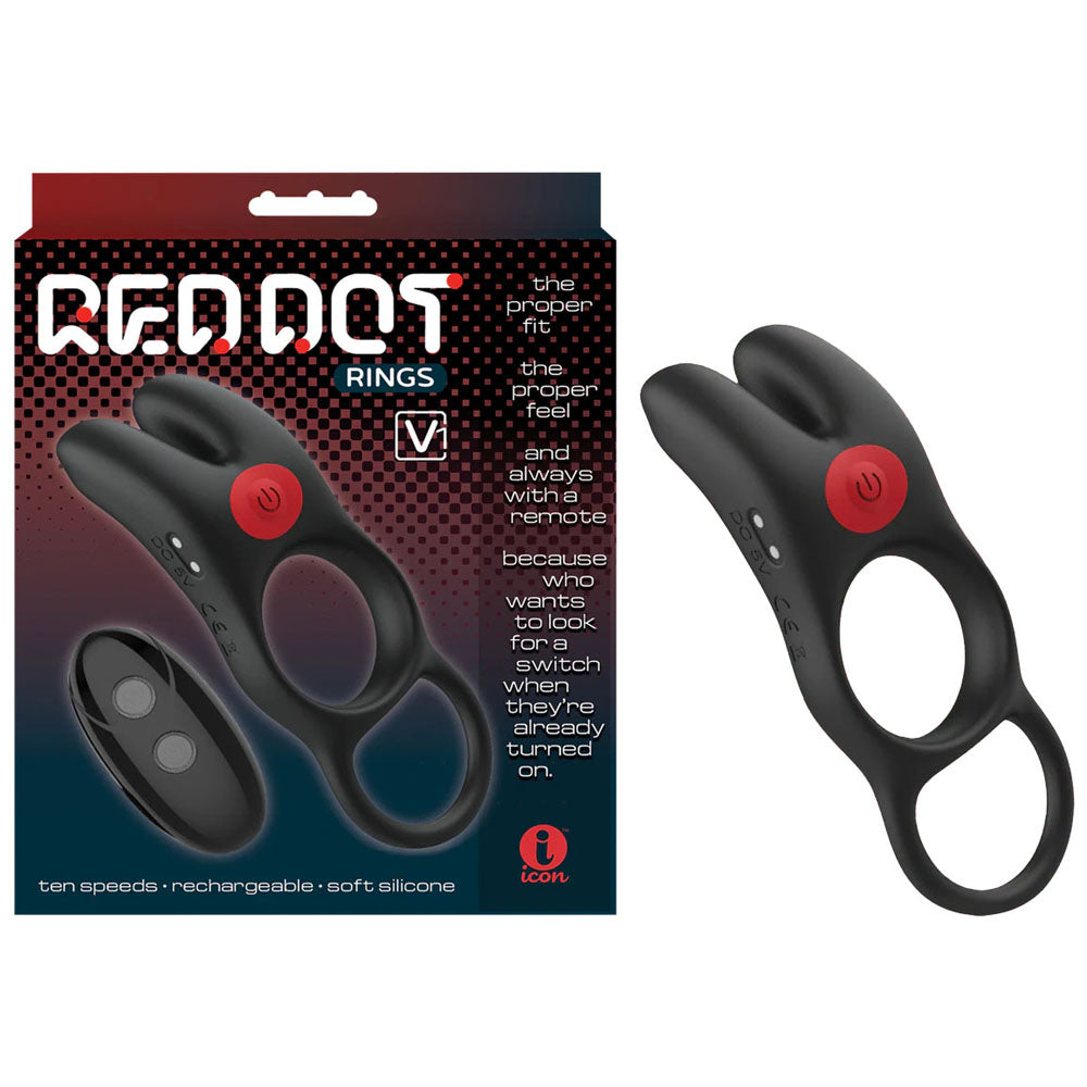 Red Dot Rings V1 Vibrating Cock Ring with Remote > Cock Ring > Vibrating - Tophatter Daily Deals