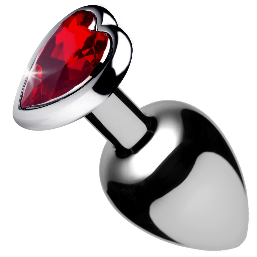 Red Heart Gem Small Anal Plug Lightweight Aluminum > Anal Range > Jewel Butt Plugs - Tophatter Daily Deals