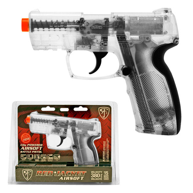 Red Jacket CO2 Airsoft Battle Pistol 380 FPS Licensed BB Gun - Clear Airsoft-Gas/C02pistol - Tophatter Daily Deals