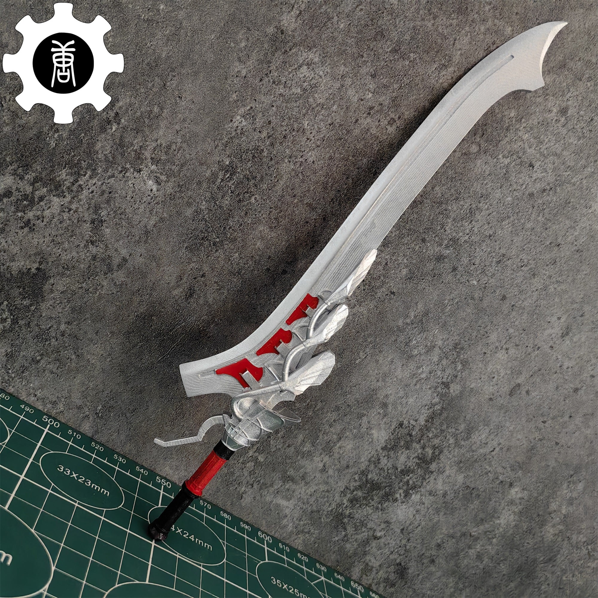 3D Printed 1: 6 Scale Nero Red Queen Sword DMC Display Prop - Tophatter Daily Deals