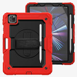Heavy Duty iPad Case Rugged Tablet Cover With Hand Strap Red - Tophatter Daily Deals