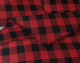 Bibb Home 3-Piece Flannel Duvet Cover Set Red Check Bedding - Tophatter Daily Deals