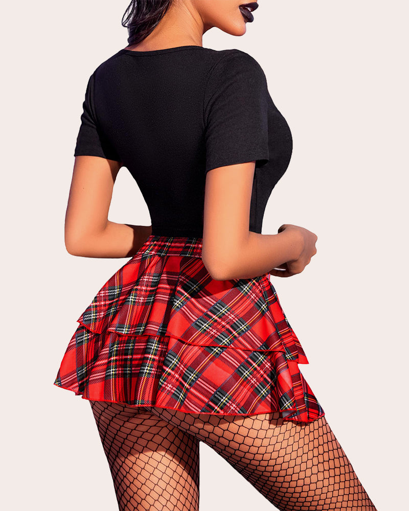 Pleated Mini Ruffle Lingerie Skirts (DE Only) Lingeries-mini skirts - Tophatter Daily Deals