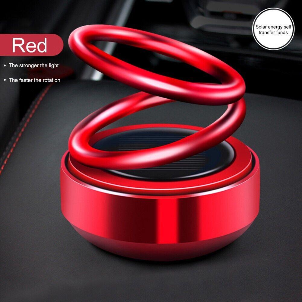 Portable Kinetic Heater - Mini Car Air Fresheners Auto Rotating Double Ring Solar Aromatherapy Perfume Diffuser Red Car Accessories - Tophatter Daily Deals