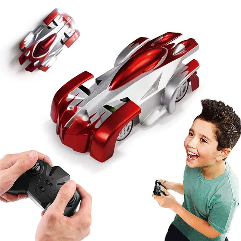 RC Wall Car Remote Control Stunt Vehicle Indoor Play Red - Tophatter Daily Deals