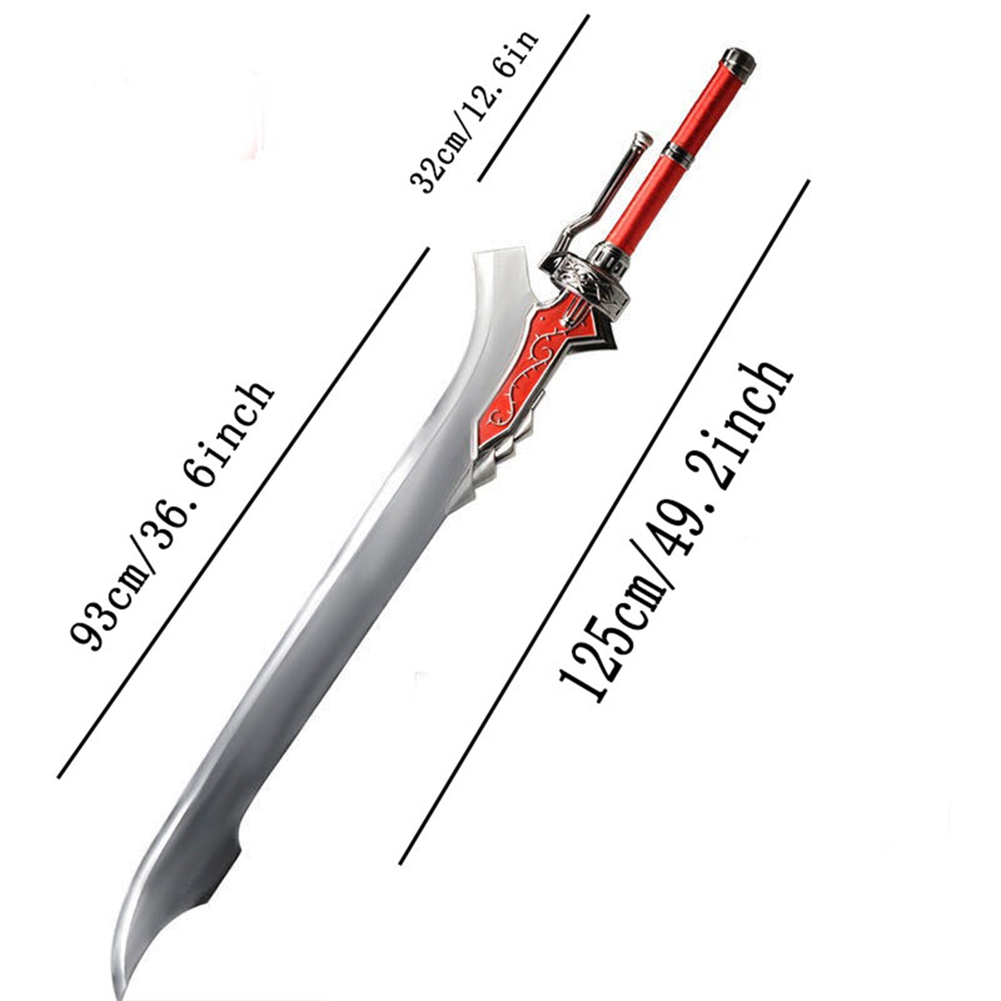 Red Queen Sword Life-size Nero Cosplay Prop Metal Replica - Tophatter Daily Deals