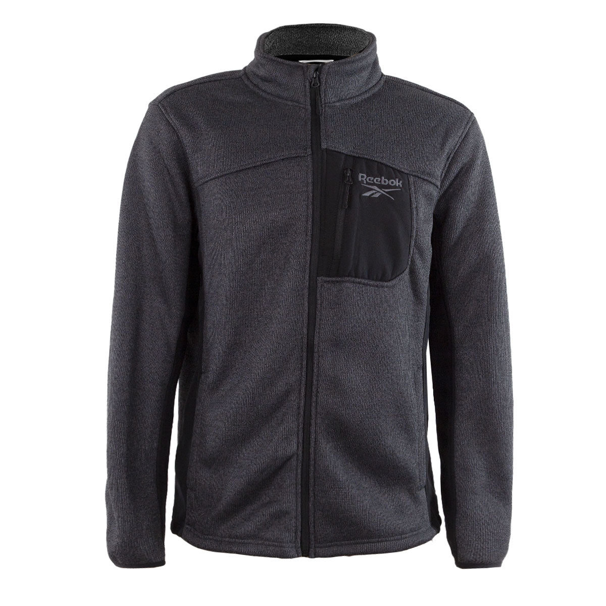 Reebok Men's Textured Jacket Charcoal Heather Jackets - Tophatter Daily Deals