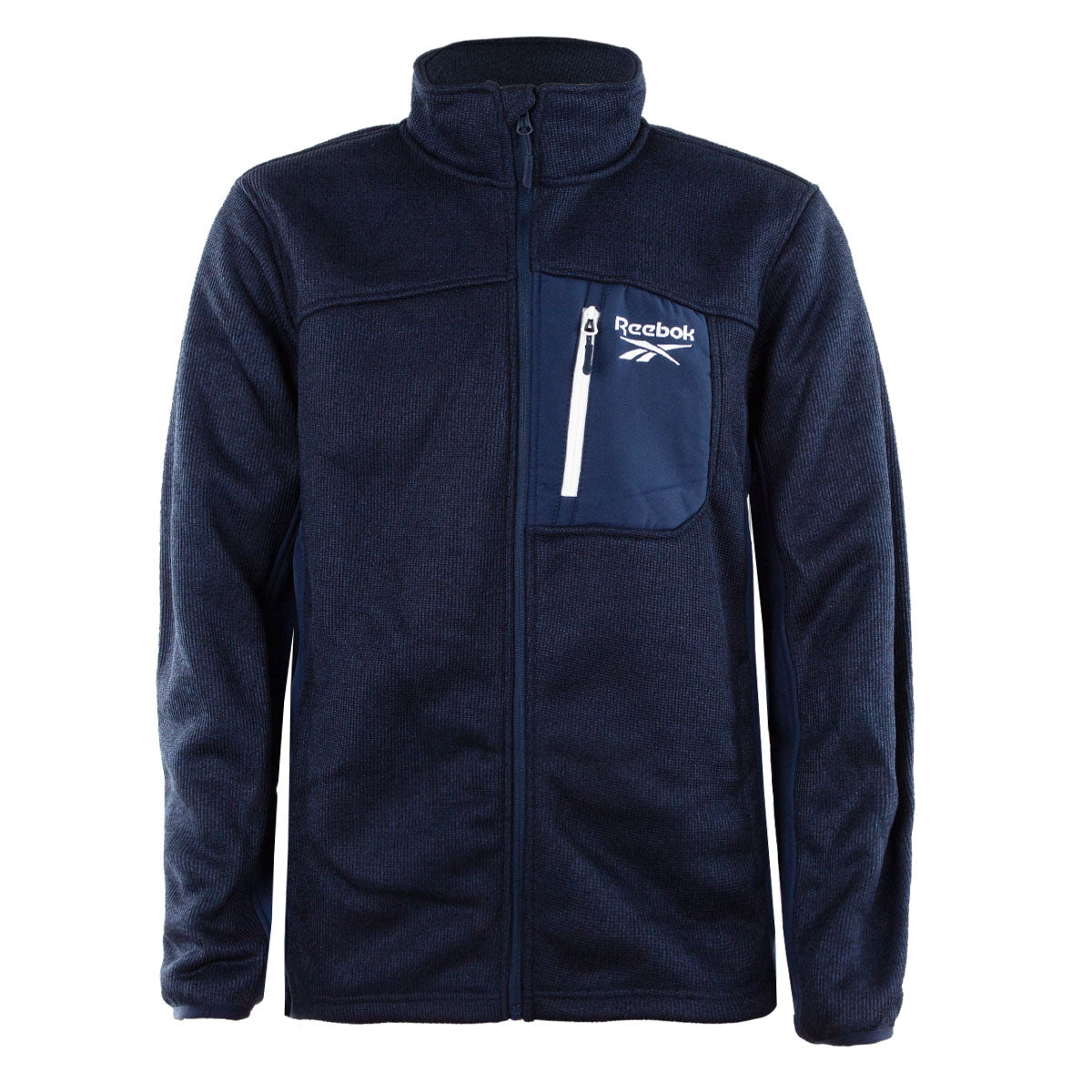Reebok Men's Textured Jacket Navy Heather Jackets - Tophatter Daily Deals