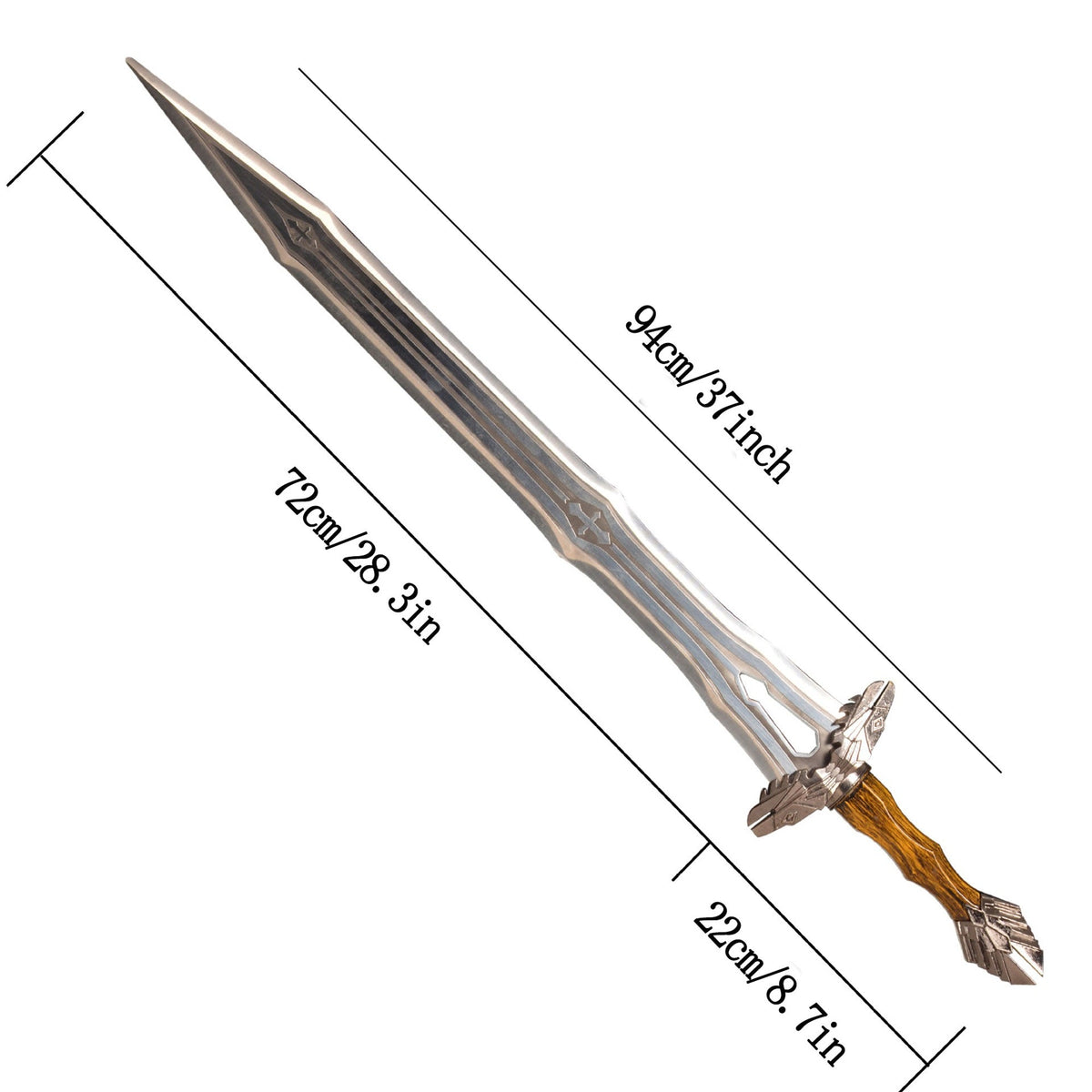 Regal Dwarven Short Sword Metal Replica Cosplay Prop 37" - Tophatter Daily Deals