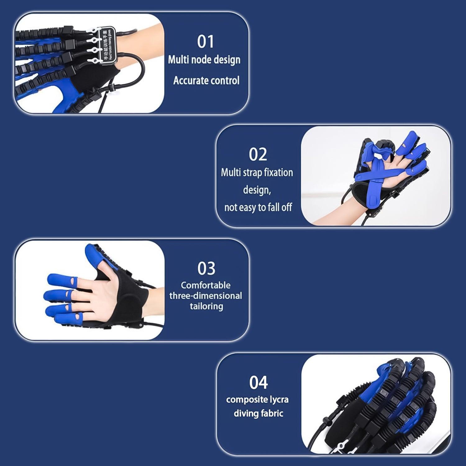Rehabilitation Robot Gloves - Electric Hand Exerciser Hemiplegia Finger Rehabilitation Trainer Robot Glove Exercise & Fitness - Tophatter Daily Deals