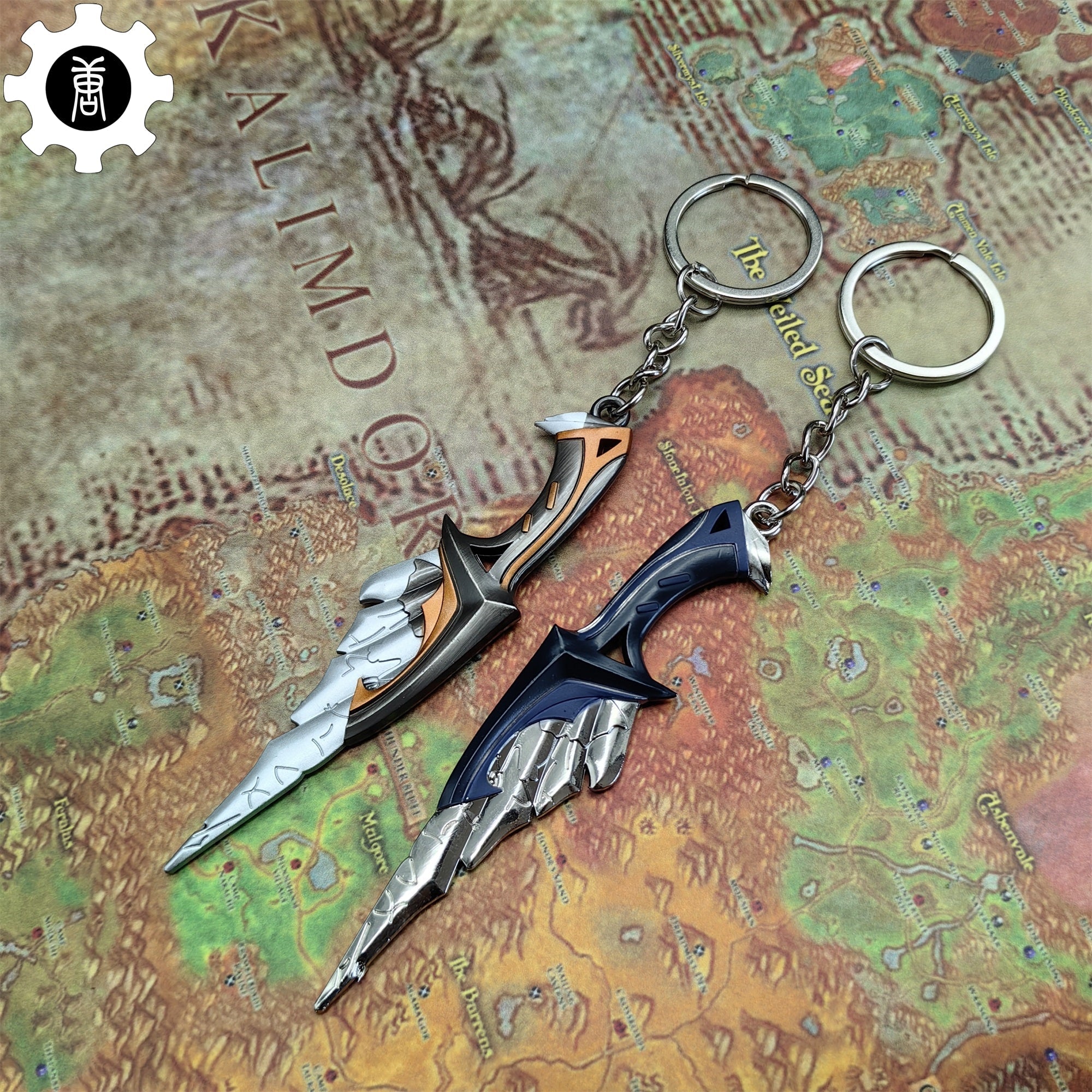 Metal Relic Stone Daggers Tiny KeyChain Pendant - Tophatter Daily Deals