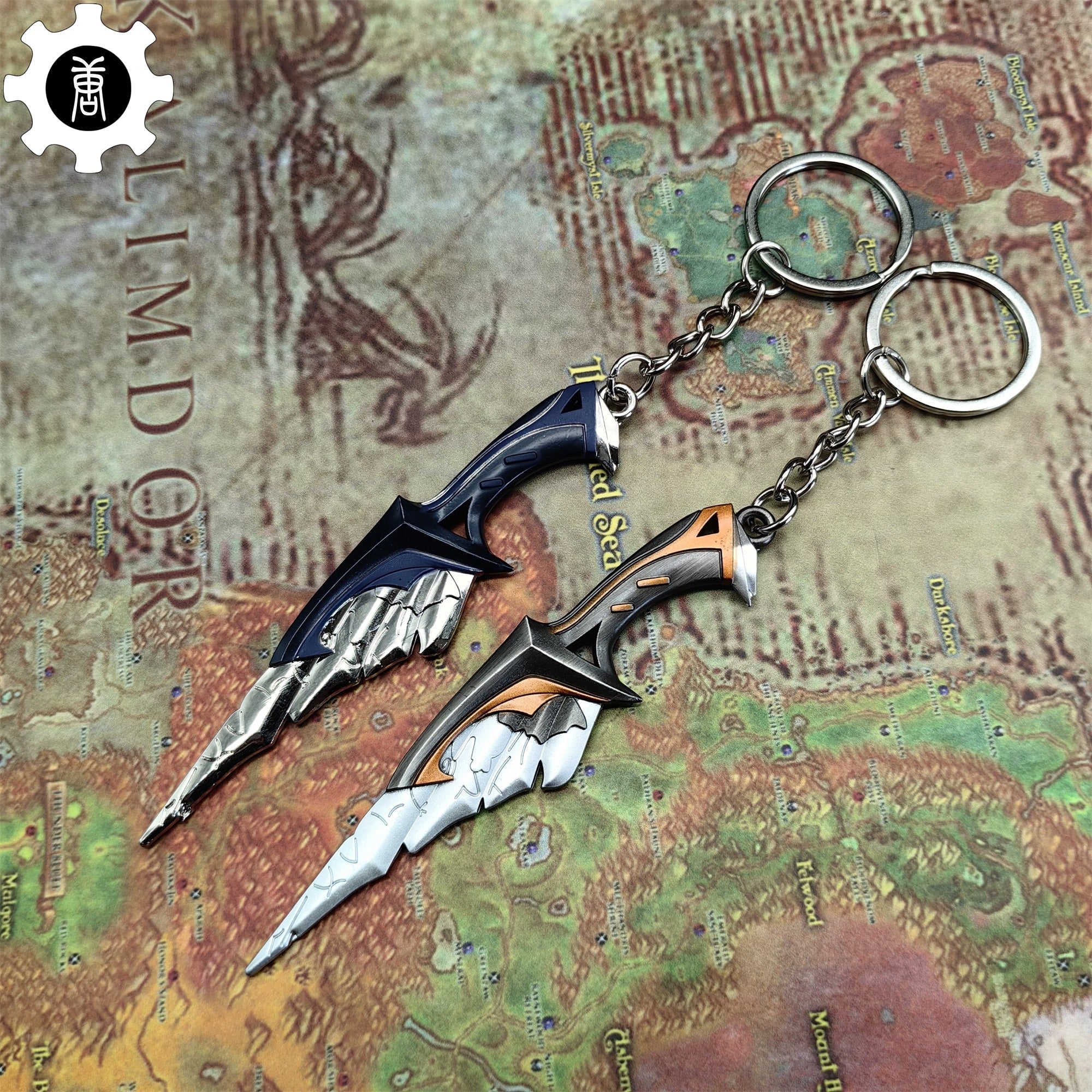Metal Relic Stone Daggers Tiny KeyChain Pendant - Tophatter Daily Deals