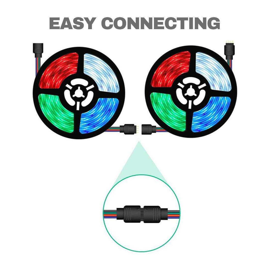 RGB LED Strip Light - 1-20M LED Strip Lights 5050 RGB Colour Changing Tape Cabinet Kitchen TV Lighting Indoor/Outdoor Decor Home - Tophatter Daily Deals