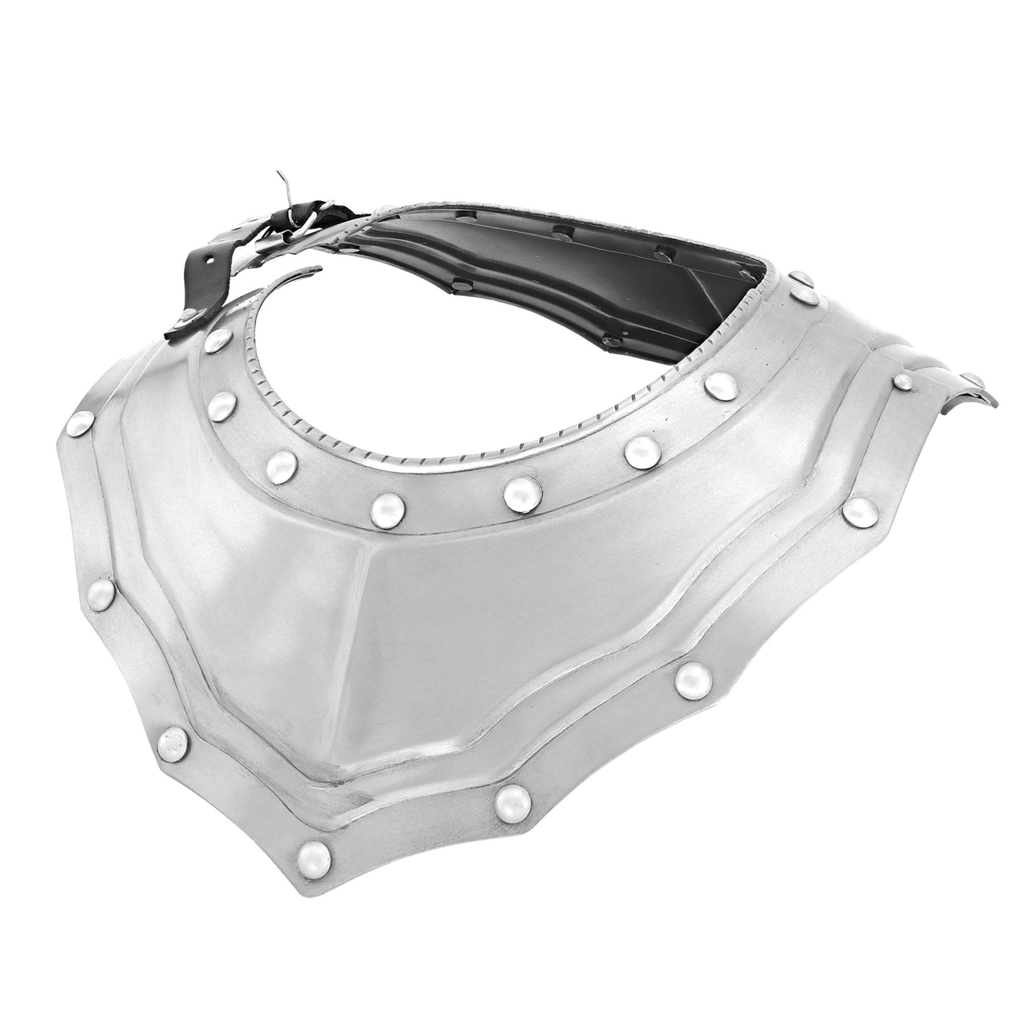 Renaissance Elegance Steel Gorget Neck Armor Refined Medieval armor - Tophatter Daily Deals