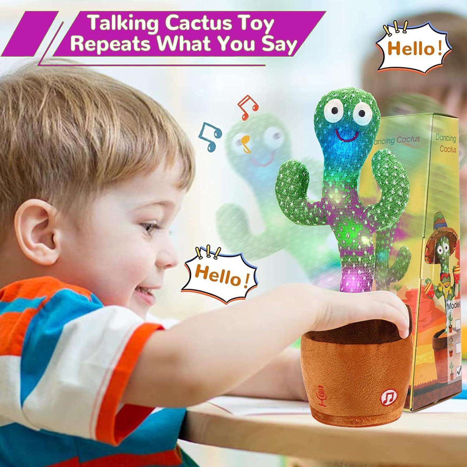 Dancing Cactus Toy - Singing Cactus Repeat What You Say Talking Cactus Toy for Children Baby & Toddler - Tophatter Daily Deals
