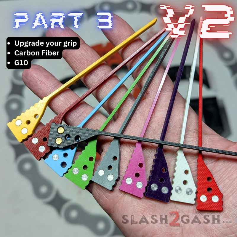 S2G FrankenREP V2 Balisong BUILD-A-KNIFE - (part 3 of 5) spacers Channel spacer Mod G10 (2 pcs, you choose color, replaces TI spacers) Knife-Balisong - Tophatter Daily Deals