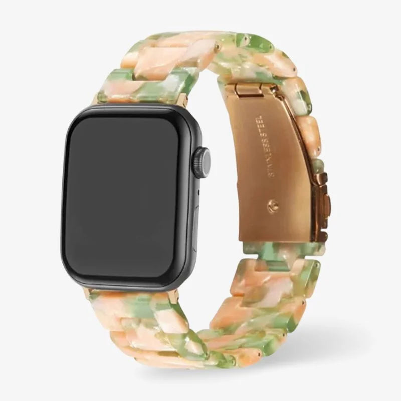 Resin Watch Band Lightweight Link Smartwatch Strap Comfortable Terazzo - Tophatter Daily Deals