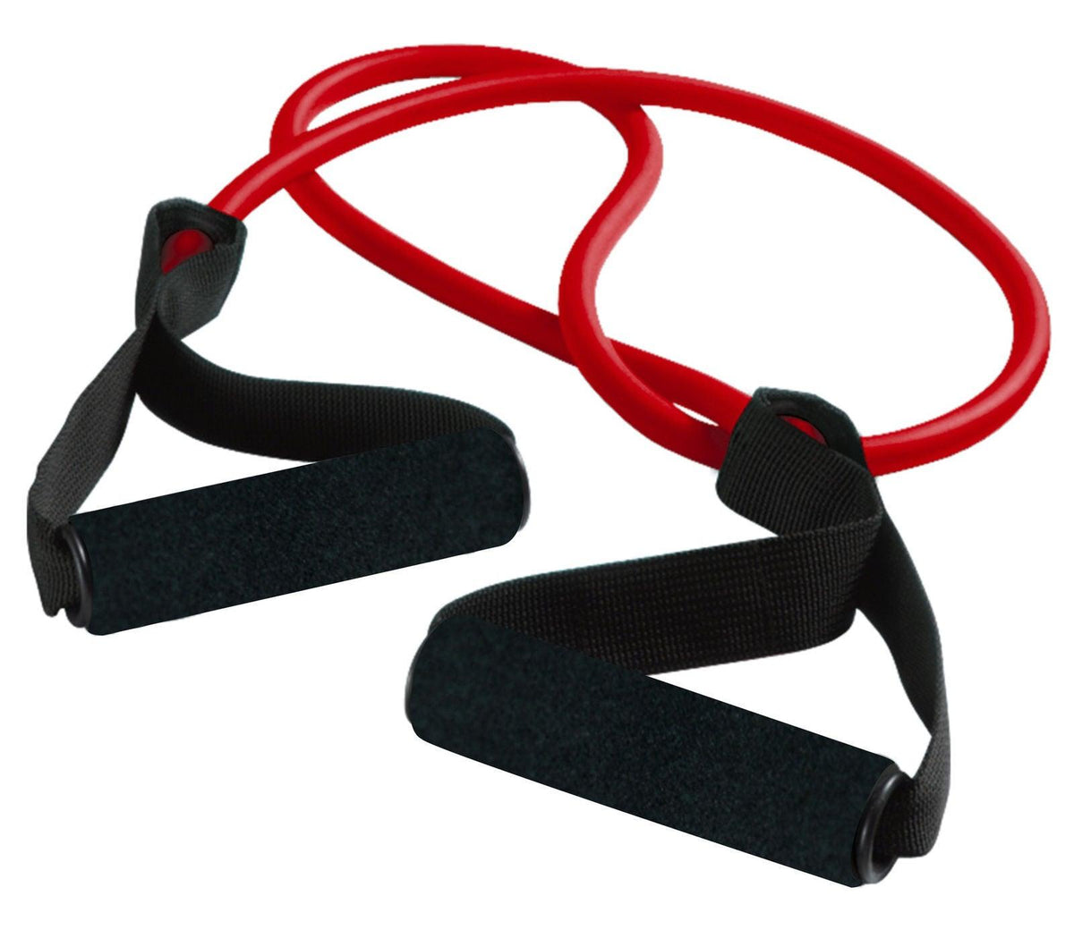 Resistance Bands With Handles UK - Yoga Pull Rope Elastic Fitness Exercise Tube Band Red Exercise & Fitness - Tophatter Daily Deals