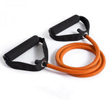 Resistance Bands With Handles UK - Yoga Pull Rope Elastic Fitness Exercise Tube Band Orange Exercise & Fitness - Tophatter Daily Deals
