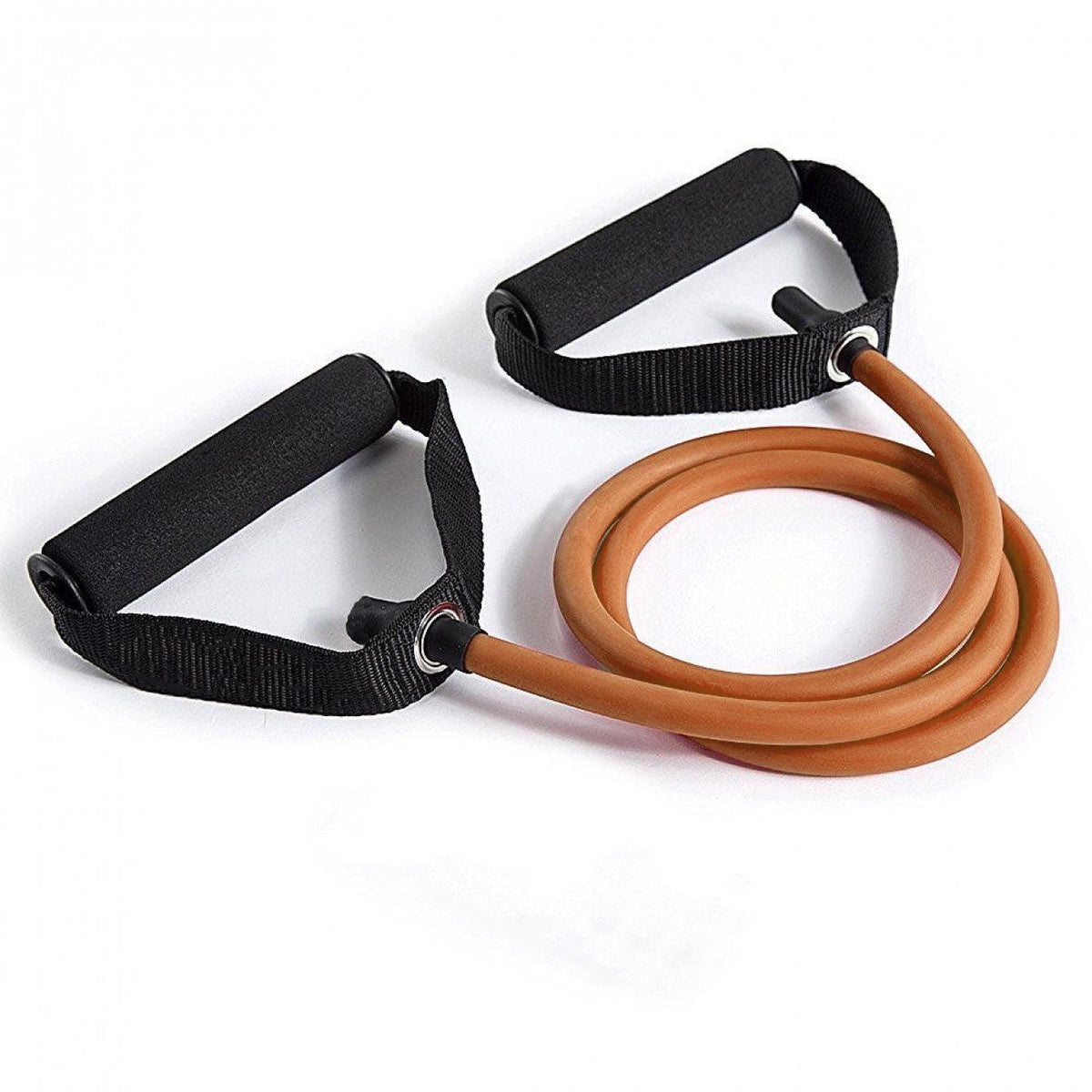 Resistance Bands With Handles UK - Yoga Pull Rope Elastic Fitness Exercise Tube Band Toffee Exercise & Fitness - Tophatter Daily Deals